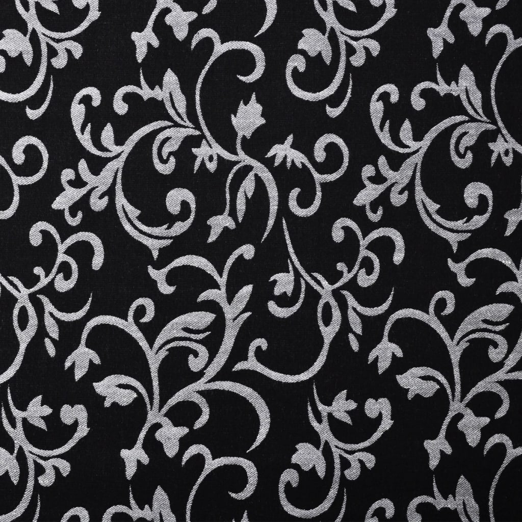 vidaXL Șezlong, negru și alb, material textil vidaXL Șezlong, negru și alb, material textil