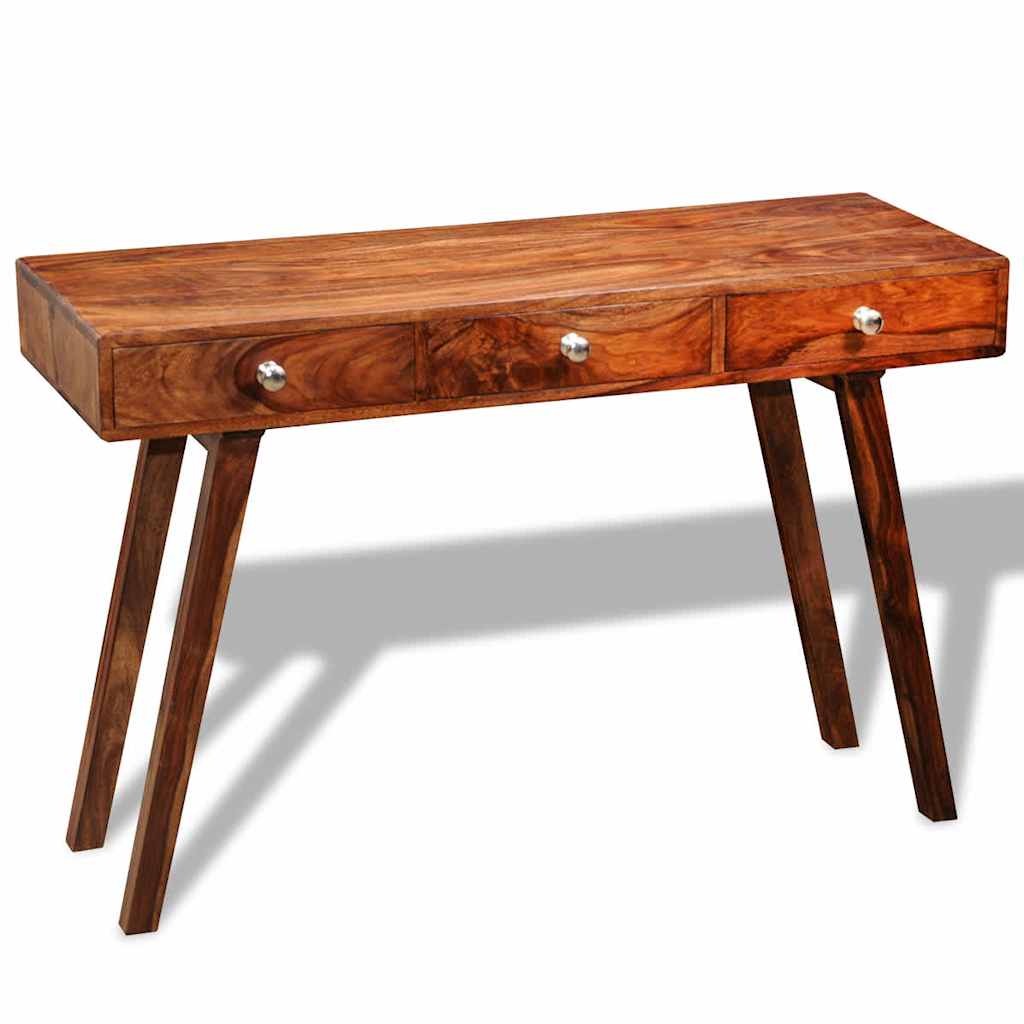 vidaXL Masă consolă cu 3 sertare, 76 cm, lemn masiv de acacia vidaXL Masă consolă cu 3 sertare, 76 cm, lemn masiv de acacia