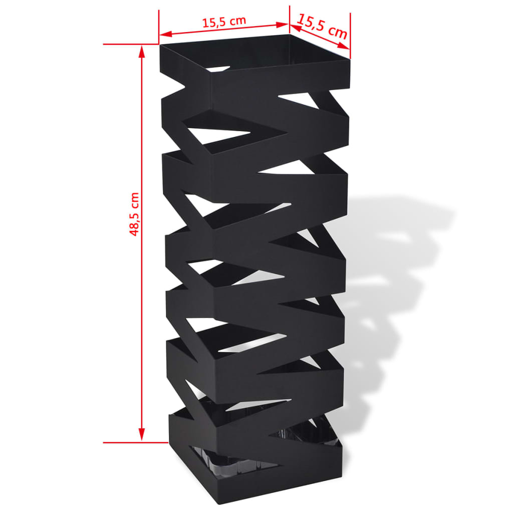 Suport pentru umbrele, pătrat, depozitare bastoane, alb, 48,5 cm, oțel Suport pentru umbrele, pătrat, depozitare bastoane, alb, 48,5 cm, oțel
