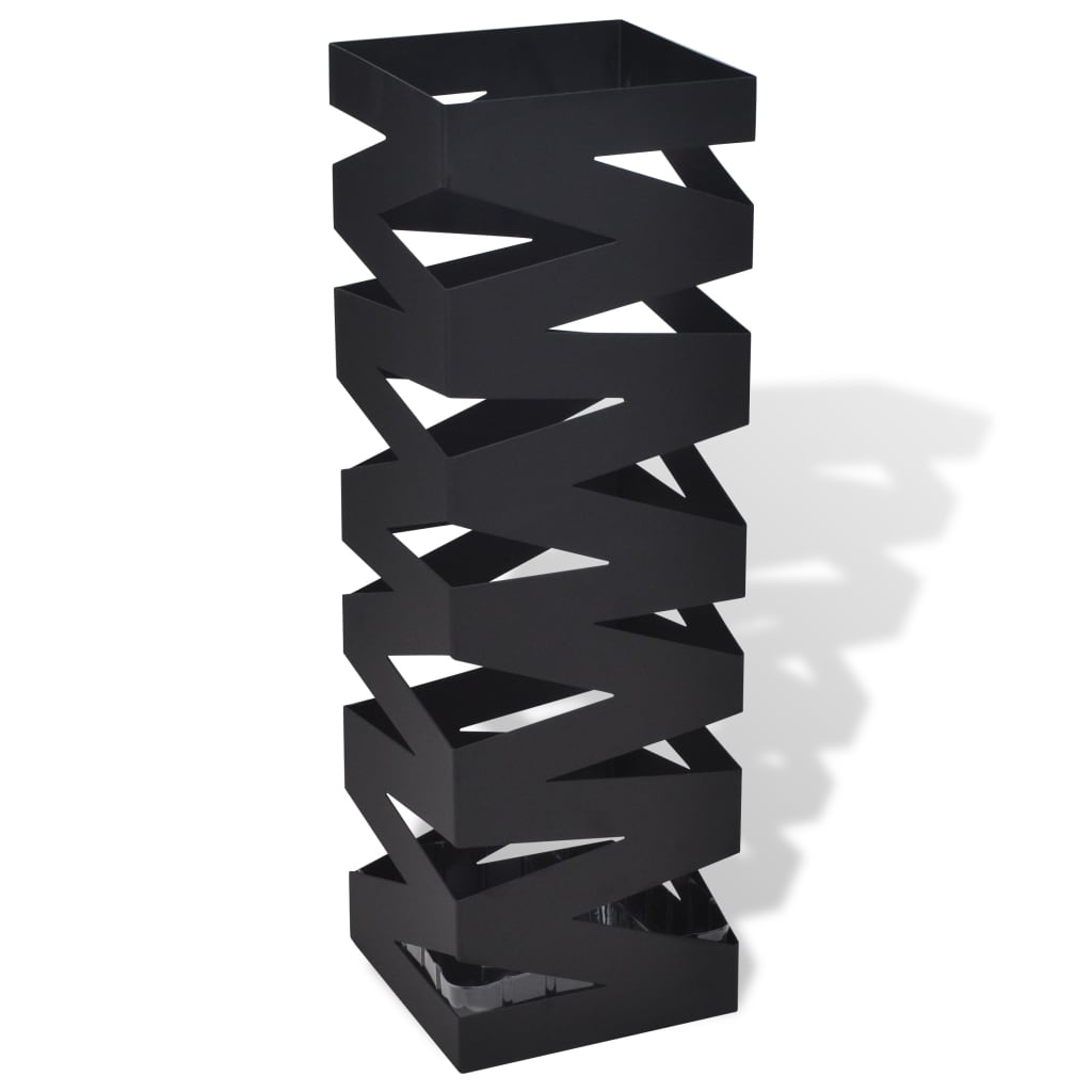 Suport pentru umbrele, pătrat, depozitare bastoane, alb, 48,5 cm, oțel Suport pentru umbrele, pătrat, depozitare bastoane, alb, 48,5 cm, oțel