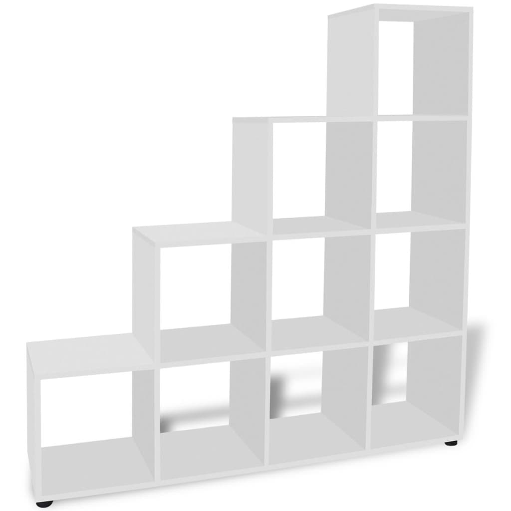 vidaXL Bibliotecă tip scară/Raft de expunere, alb, 142 cm vidaXL Bibliotecă tip scară/Raft de expunere, alb, 142 cm