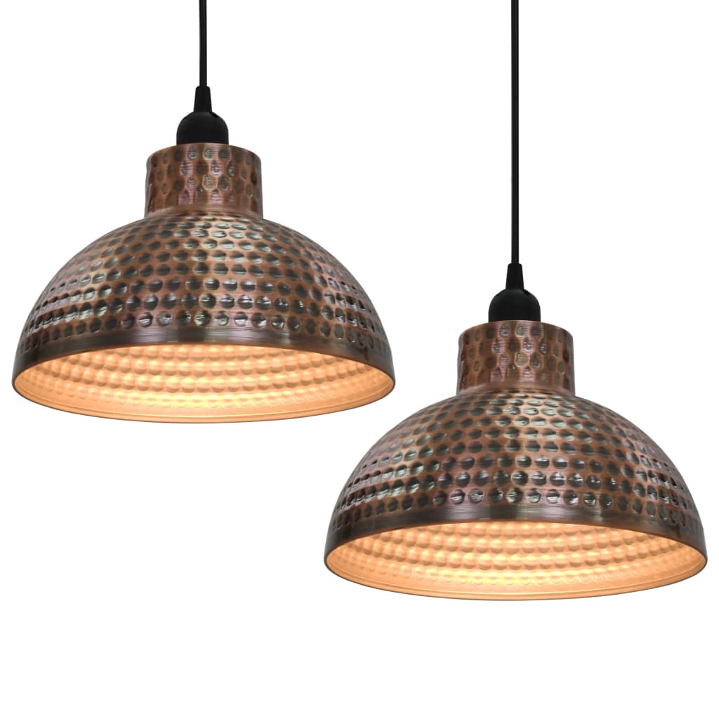vidaXL Lustre semisferice de culoare arămie, 2 buc. vidaXL Lustre semisferice de culoare arămie, 2 buc.