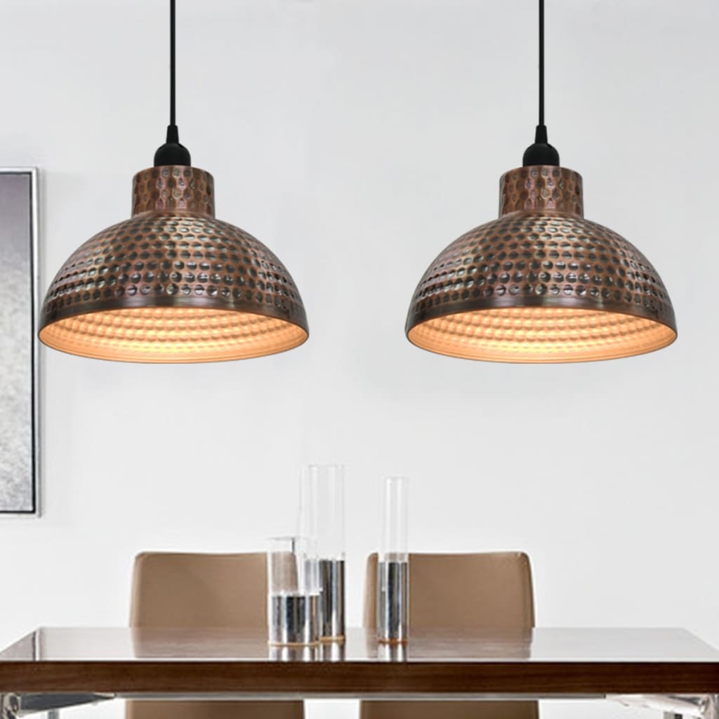 vidaXL Lustre semisferice de culoare arămie, 2 buc. vidaXL Lustre semisferice de culoare arămie, 2 buc.
