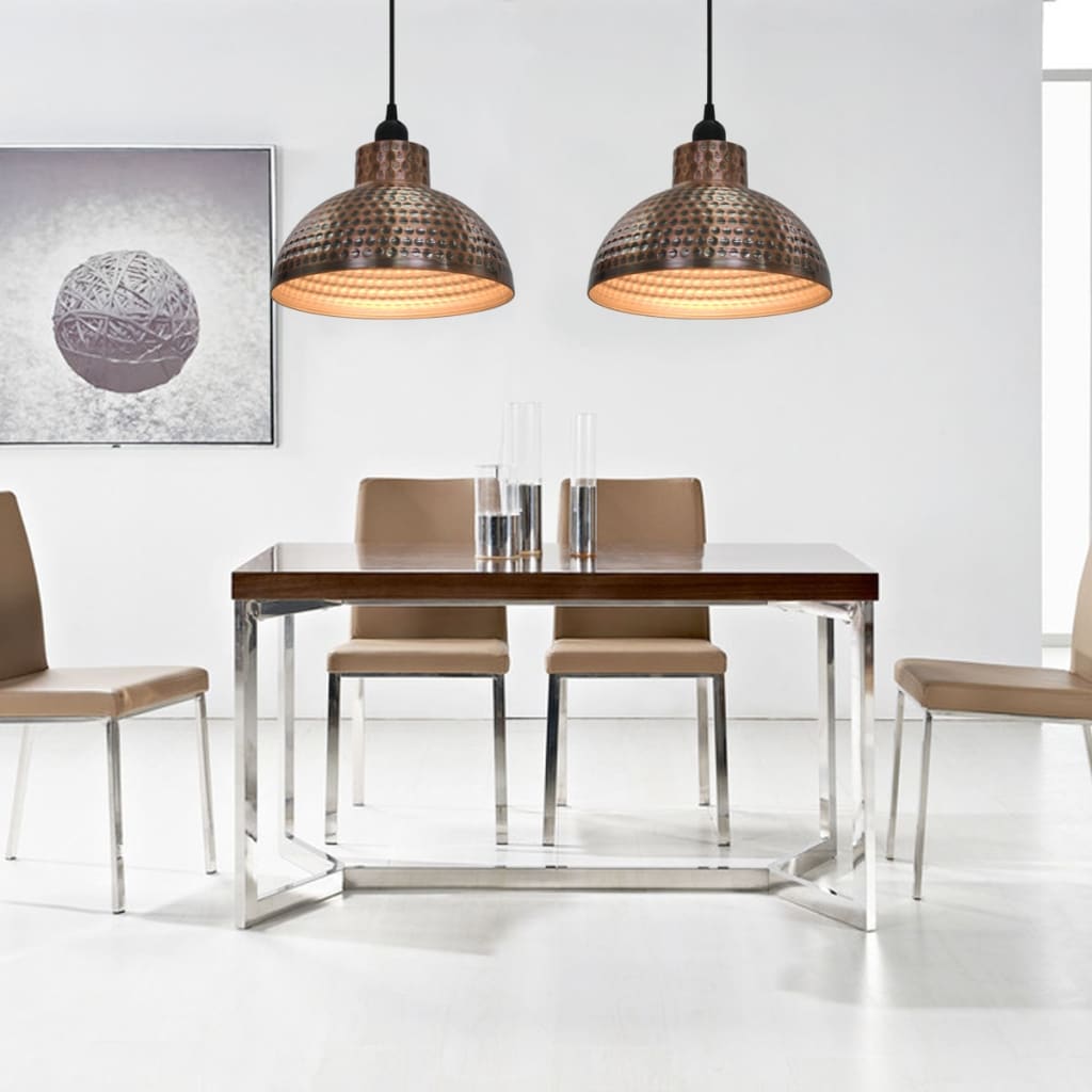 vidaXL Lustre semisferice de culoare arămie, 2 buc. vidaXL Lustre semisferice de culoare arămie, 2 buc.