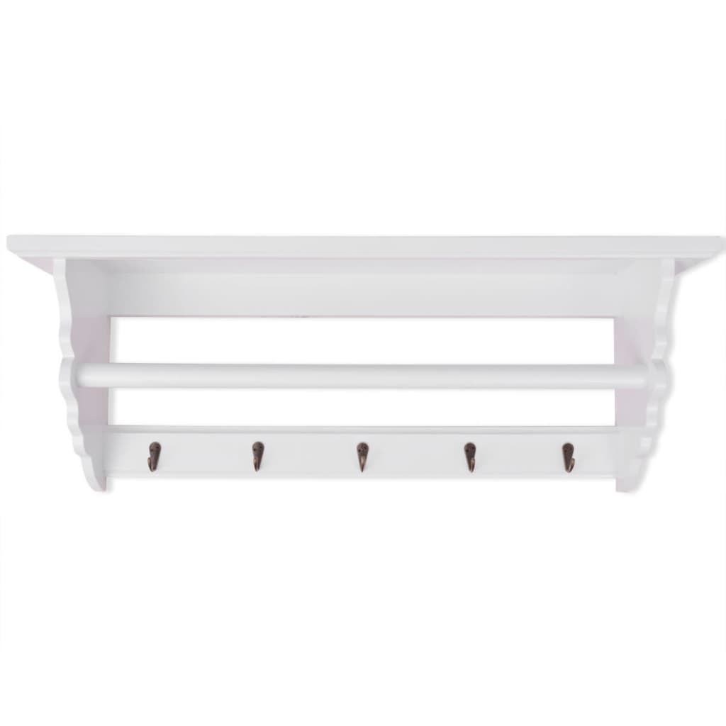 vidaXL Cuier de haine, stil baroc, alb, MDF vidaXL Cuier de haine, stil baroc, alb, MDF