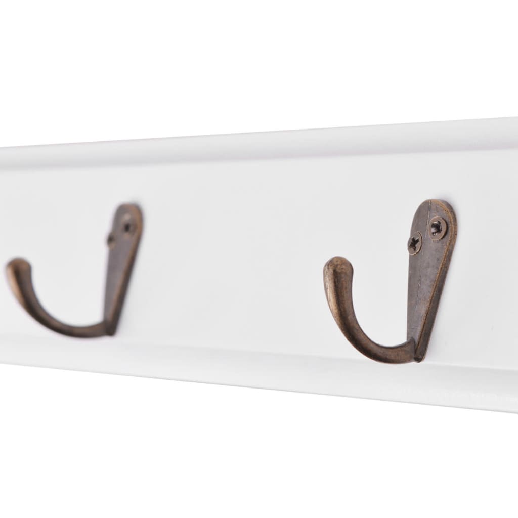 vidaXL Cuier de haine, stil baroc, alb, MDF vidaXL Cuier de haine, stil baroc, alb, MDF