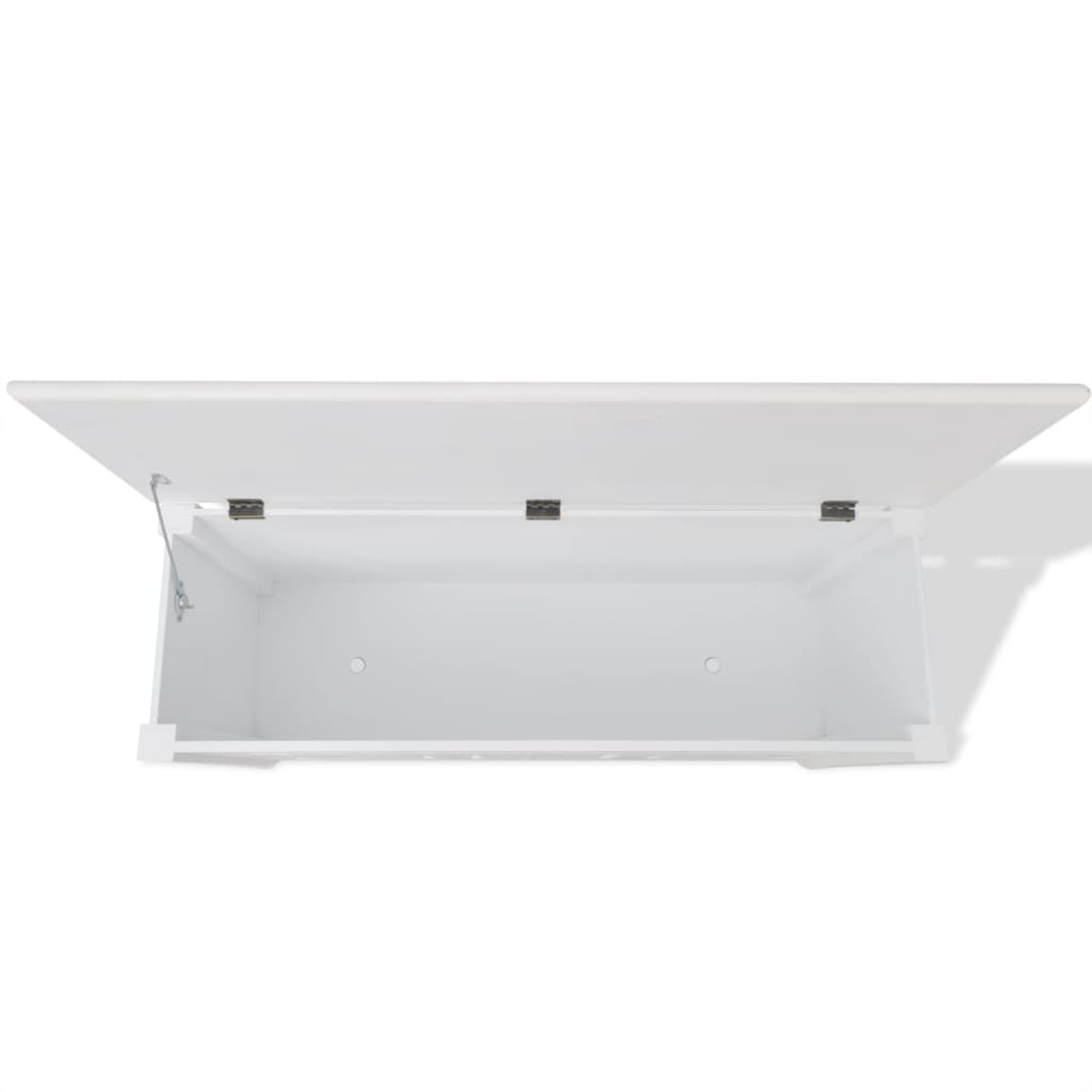 vidaXL Bancă de depozitare stil baroc, MDF, Alb vidaXL Bancă de depozitare stil baroc, MDF, Alb