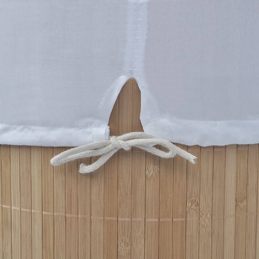 vidaXL Coș de rufe oval din bambus, natural vidaXL Coș de rufe oval din bambus, natural