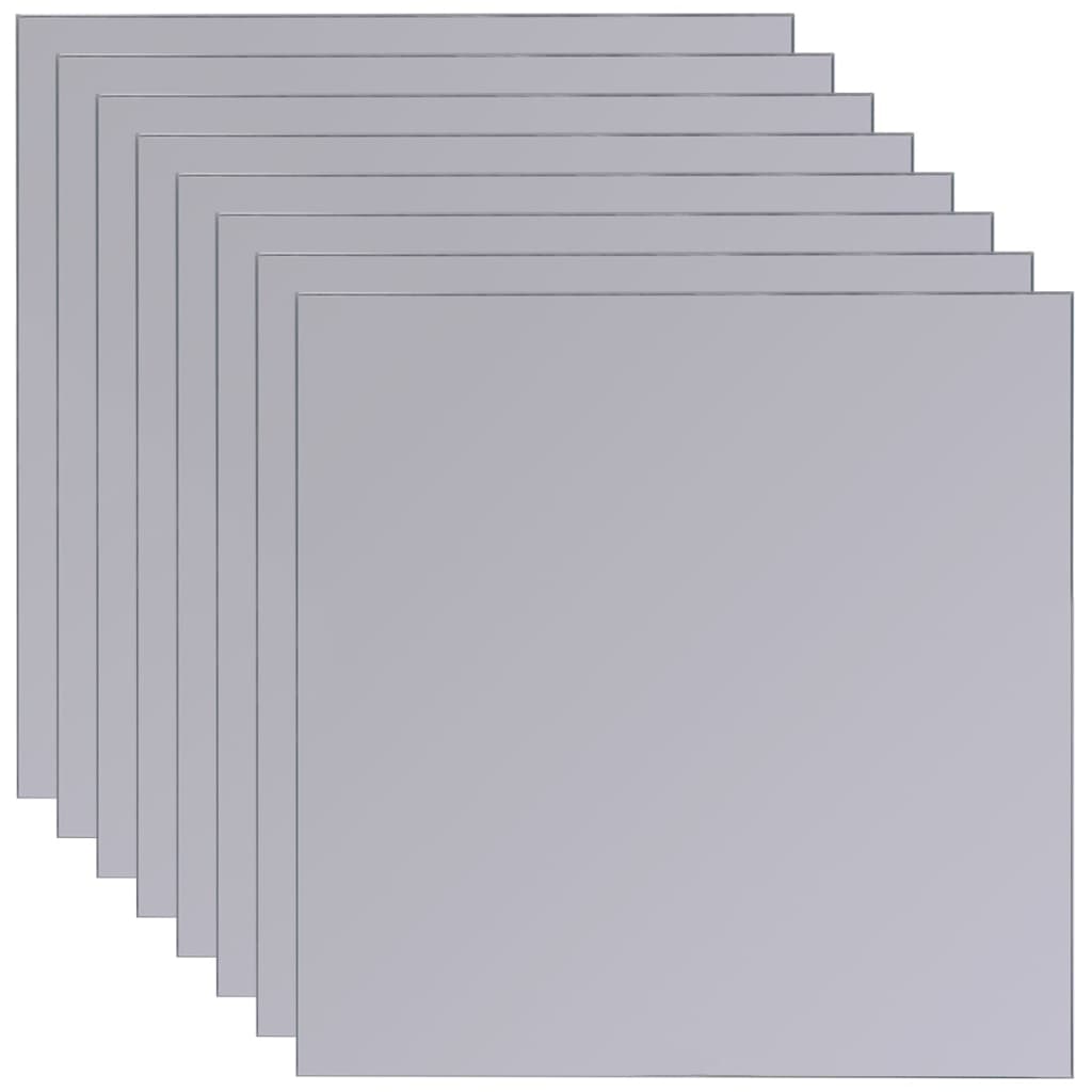 vidaXL Plăci oglindă fără margini 20,5 cm, 8 buc., sticlă vidaXL Plăci oglindă fără margini 20,5 cm, 8 buc., sticlă