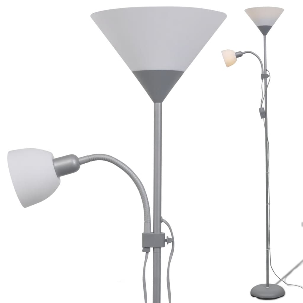vidaXL Lampă de podea, Gri vidaXL Lampă de podea, Gri