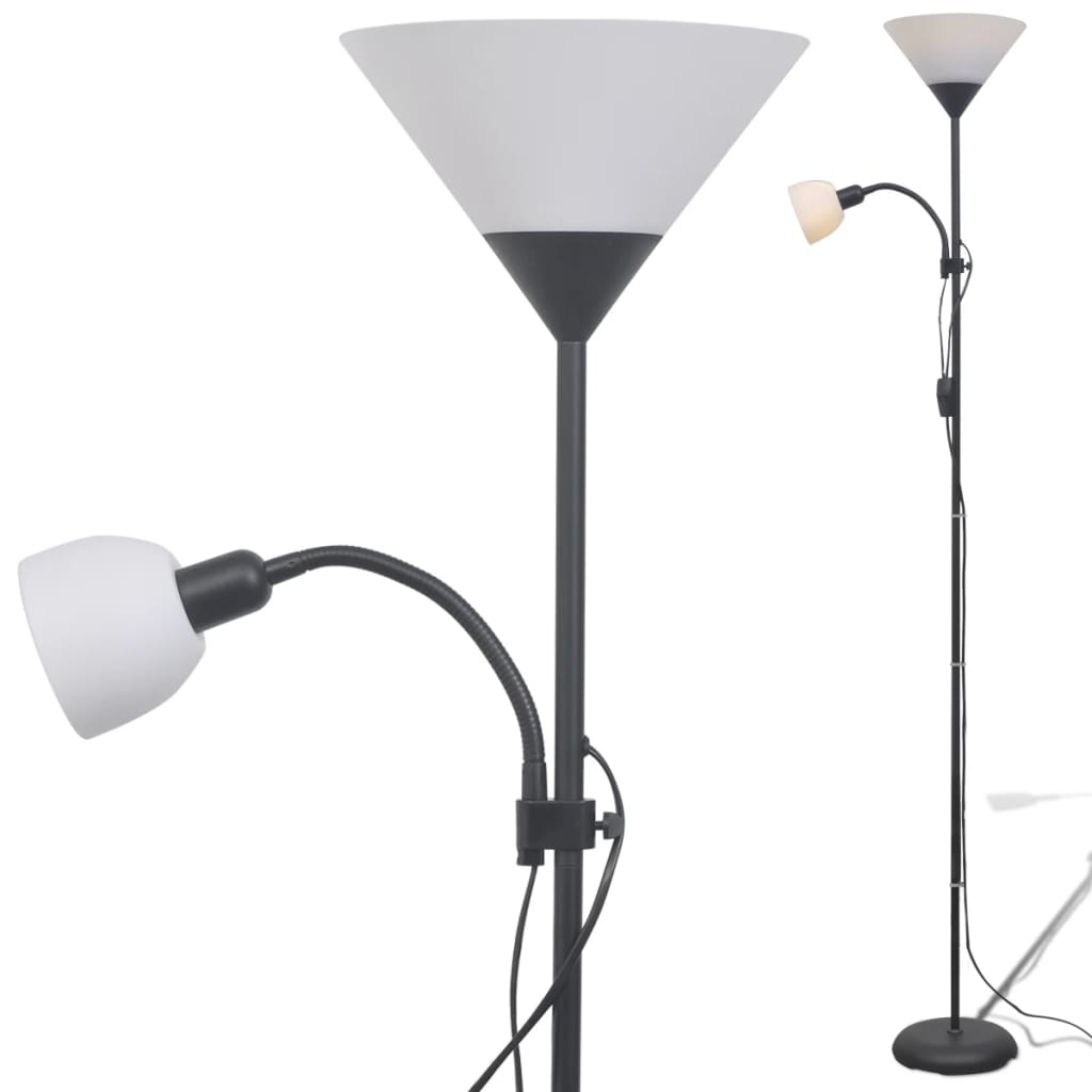 vidaXL Lampă de podea, negru vidaXL Lampă de podea, negru