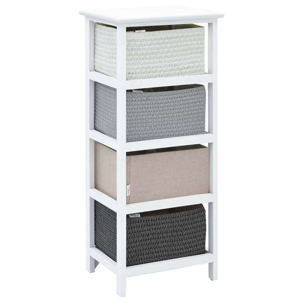 vidaXL Dulap de depozitare din lemn, 4 sertare