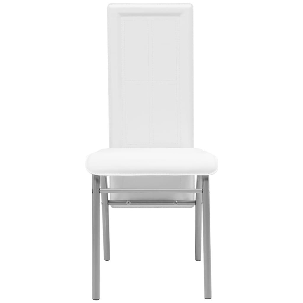 vidaXL Set masă cu scaune, 5 piese, Alb vidaXL Set masă cu scaune, 5 piese, Alb
