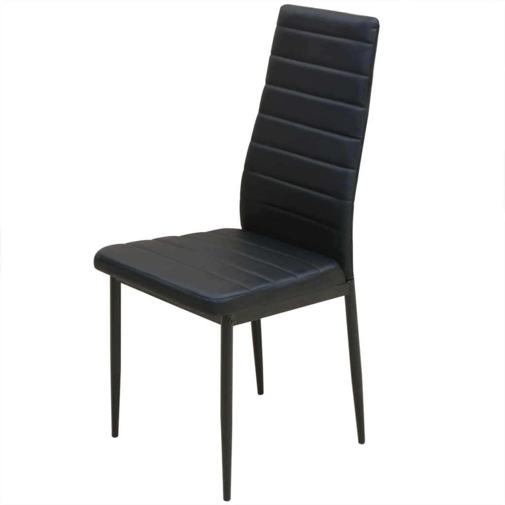 vidaXL Set masă și scaune de bucătărie, negru, 3 piese vidaXL Set masă și scaune de bucătărie, negru, 3 piese
