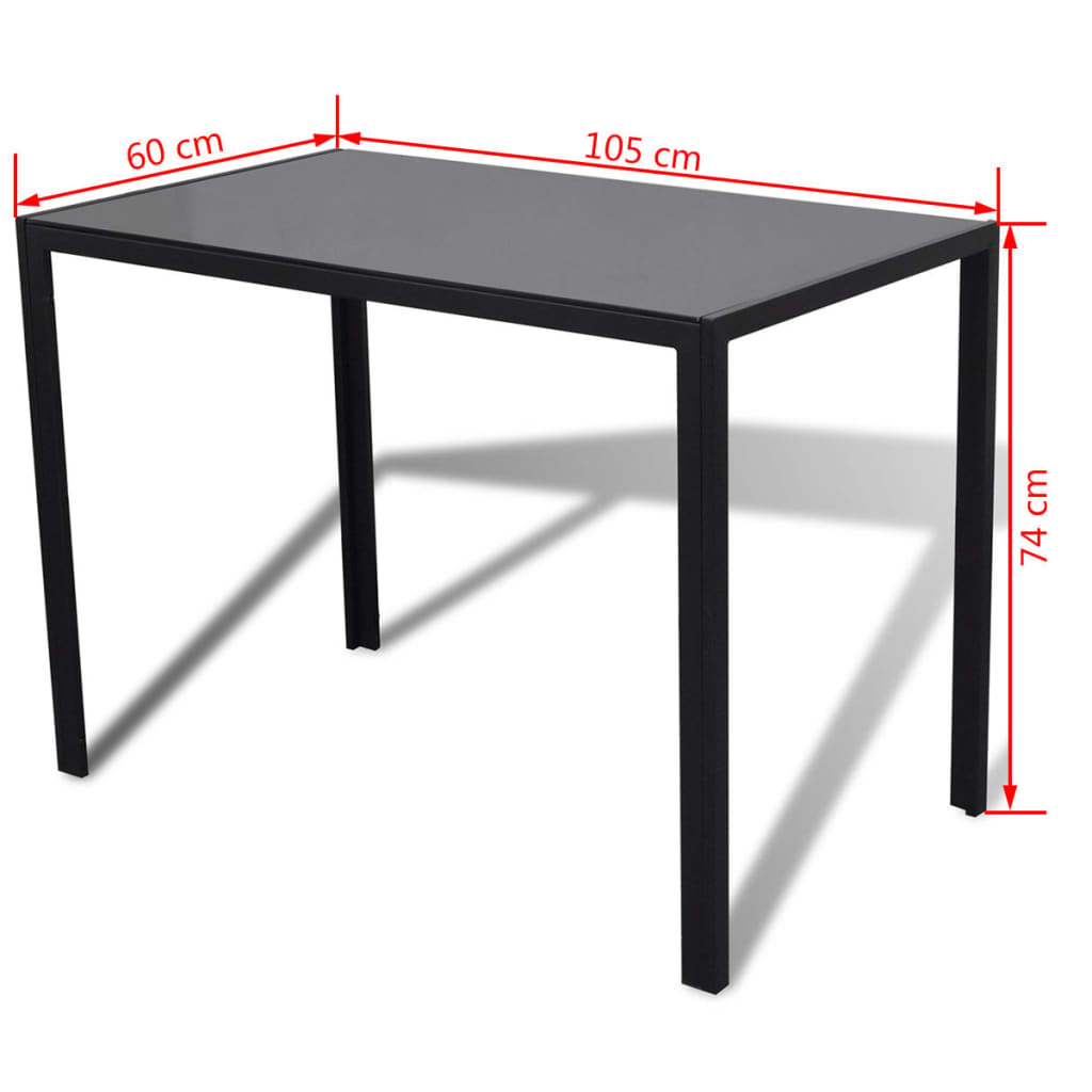 vidaXL Set mobilier de bucătărie, cinci piese, negru vidaXL Set mobilier de bucătărie, cinci piese, negru