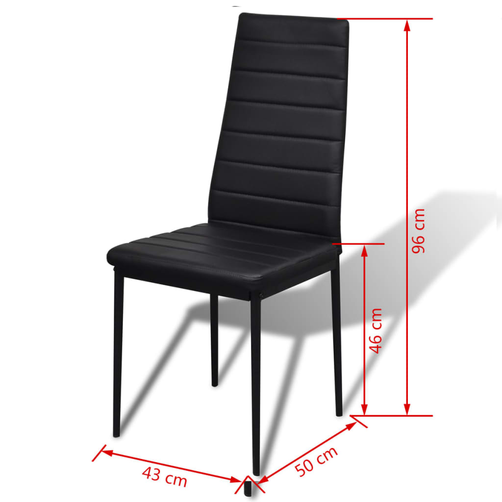 vidaXL Set masă și scaune de bucătărie 7 piese, negru vidaXL Set masă și scaune de bucătărie 7 piese, negru