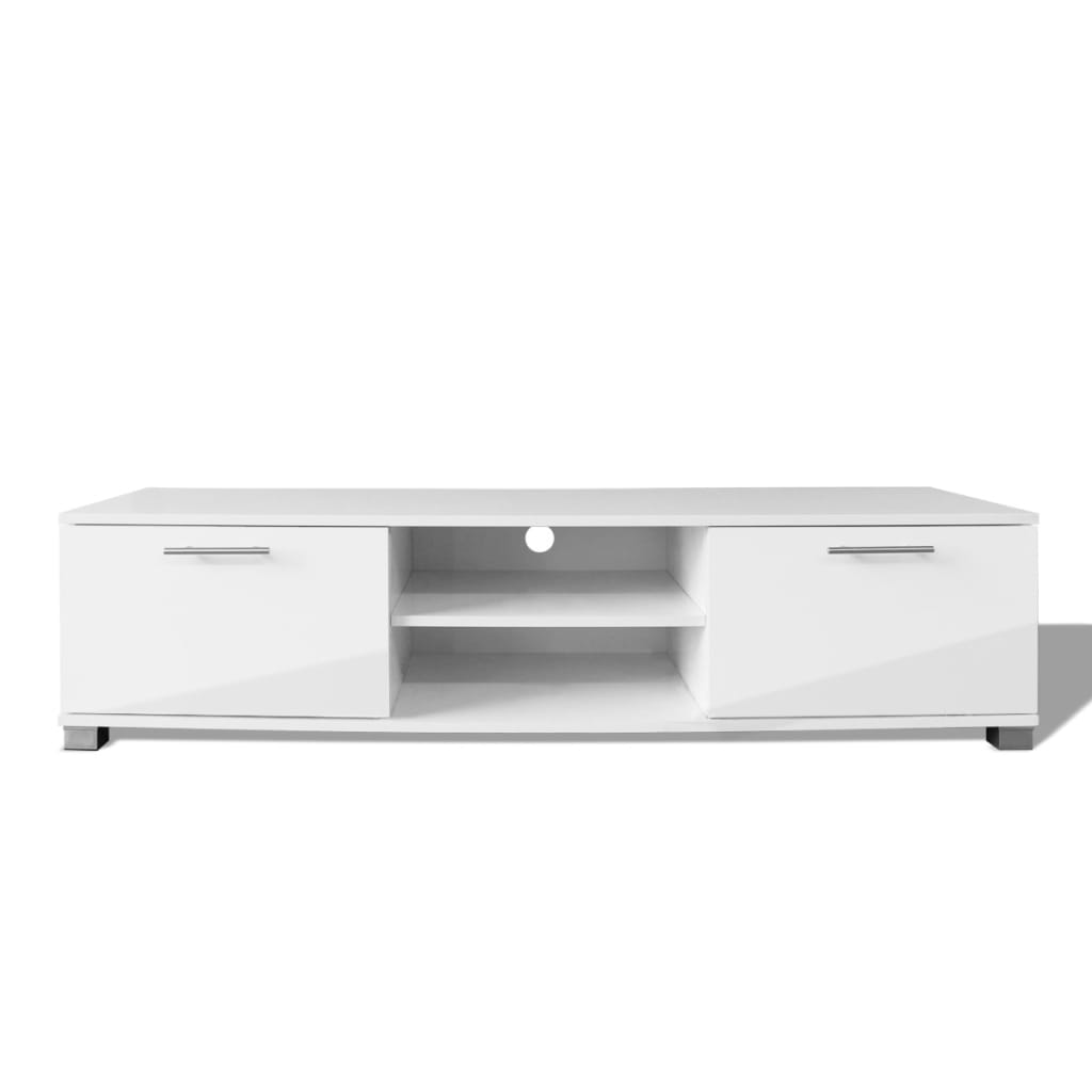 vidaXL Dulap TV, alb extralucios, 120 x 40,3 x 35 cm vidaXL Dulap TV, alb extralucios, 120 x 40,3 x 35 cm