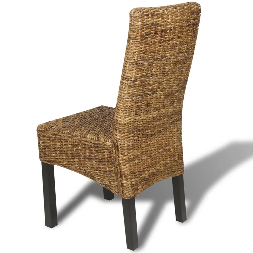 vidaXL Scaune de bucătărie, 2 buc., abaca & lemn masiv de mango vidaXL Scaune de bucătărie, 2 buc., abaca & lemn masiv de mango