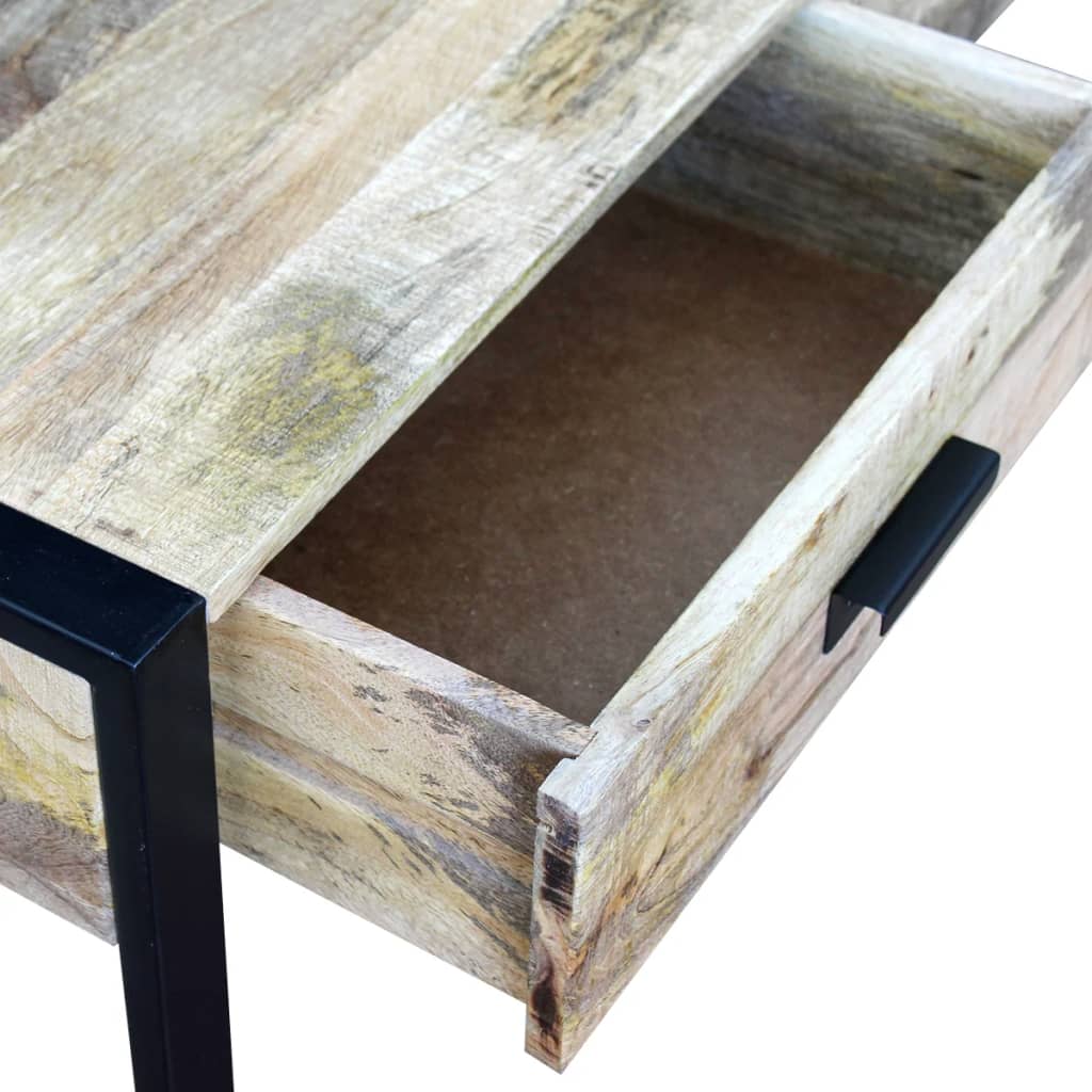 vidaXL Masă cafea cu 2 sertare din lemn solid de mango, 100x60x40 cm vidaXL Masă cafea cu 2 sertare din lemn solid de mango, 100x60x40 cm