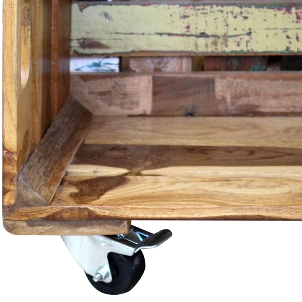 vidaXL Măsuță de cafea, 70 x 70 x 35 cm, lemn masiv reciclat vidaXL Măsuță de cafea, 70 x 70 x 35 cm, lemn masiv reciclat