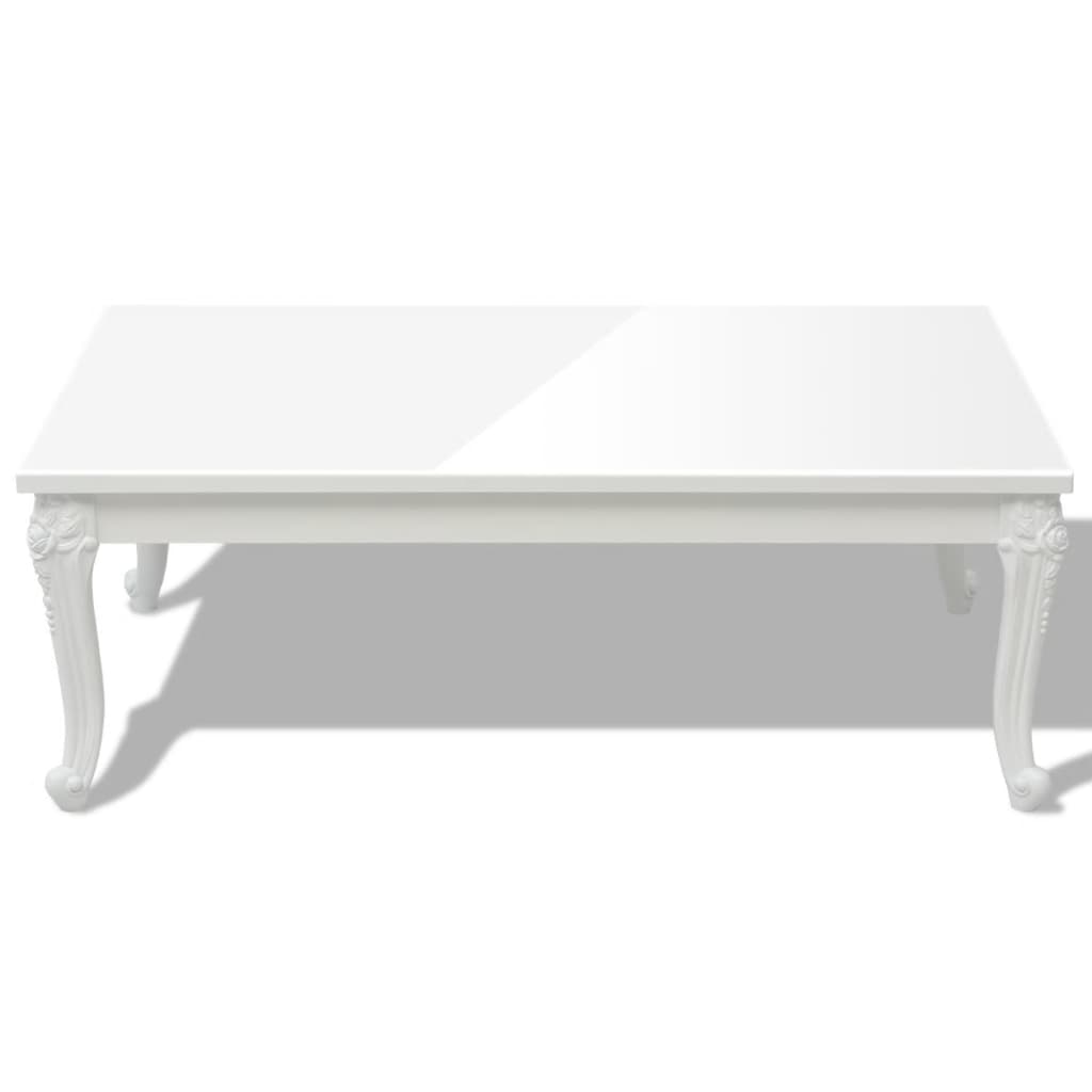 vidaXL Măsuță de cafea, alb extralucios, 115x65x42 cm vidaXL Măsuță de cafea, alb extralucios, 115x65x42 cm