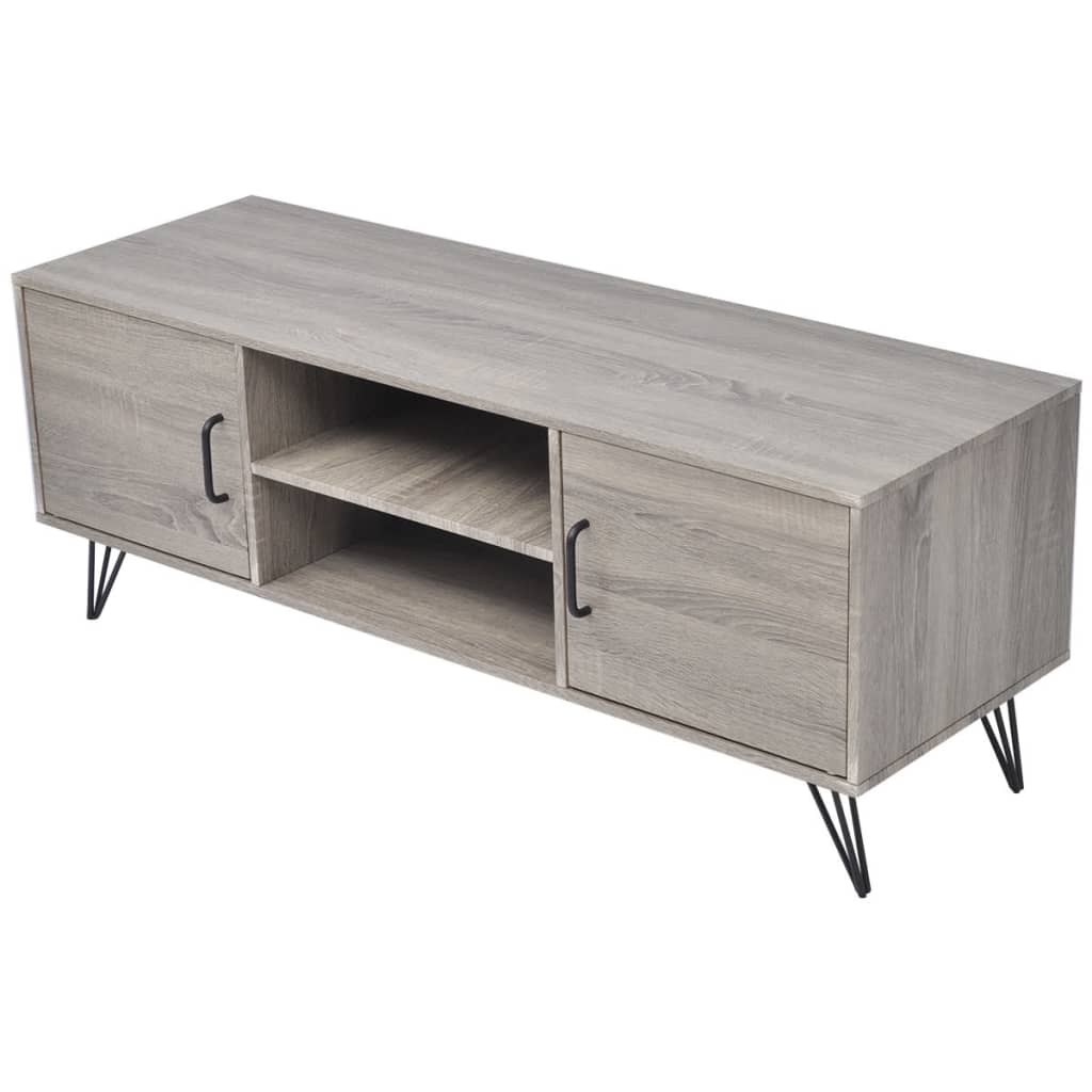 vidaXL Comodă TV, gri, 120x40x45 cm vidaXL Comodă TV, gri, 120x40x45 cm