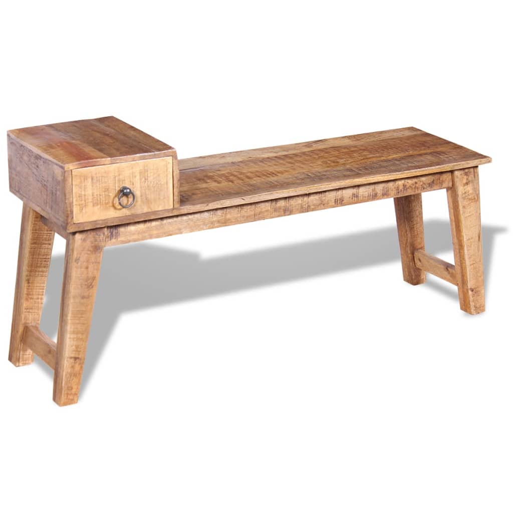 vidaXL Bancă cu sertar lemn solid de mango, 120 x 36 x 60 cm vidaXL Bancă cu sertar lemn solid de mango, 120 x 36 x 60 cm