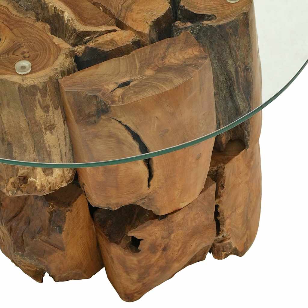 vidaXL Măsuță de cafea, 60 cm, lemn masiv de tec erodat vidaXL Măsuță de cafea, 60 cm, lemn masiv de tec erodat