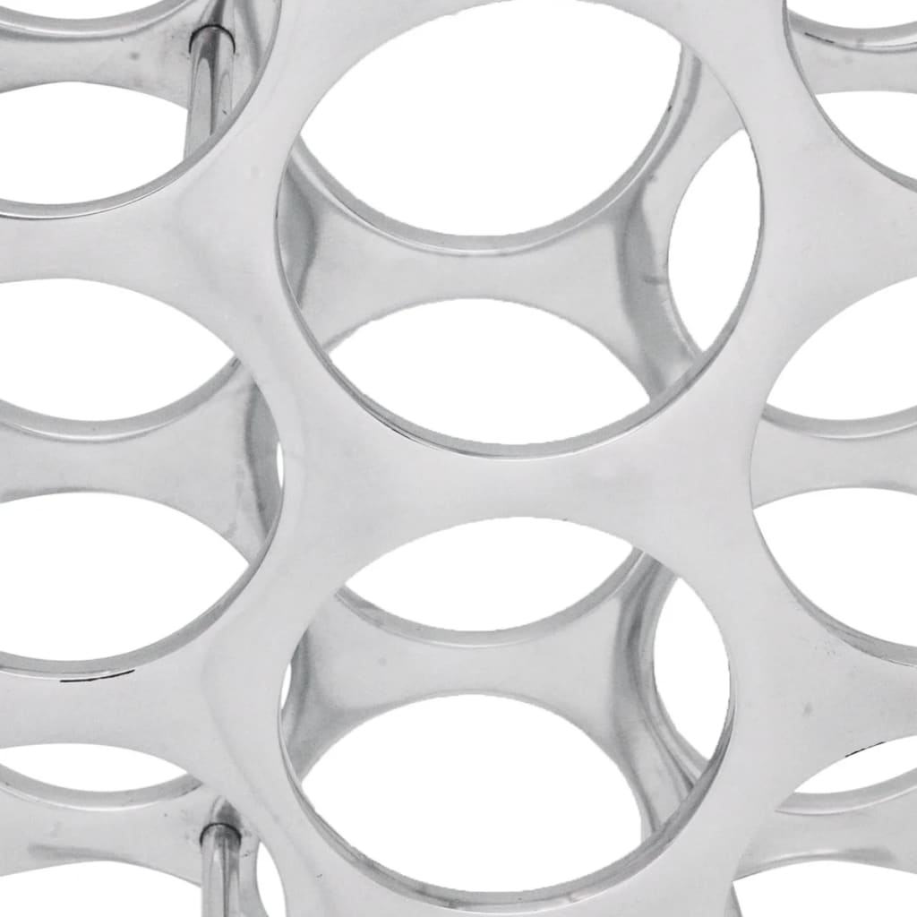 vidaXL Raft pentru vin, aluminiu, argintiu, pentru 27 sticle