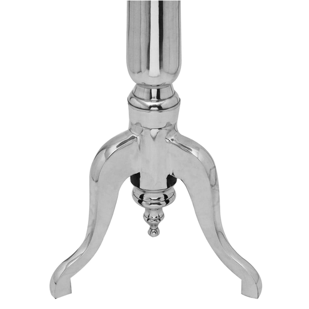 vidaXL Masă laterală rotundă din aluminiu, argintiu