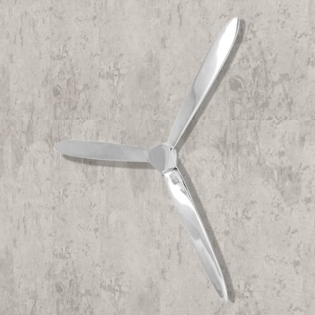 vidaXL Decorațiune de perete elice din aluminiu, argintiu, 70 cm vidaXL Decorațiune de perete elice din aluminiu, argintiu, 70 cm