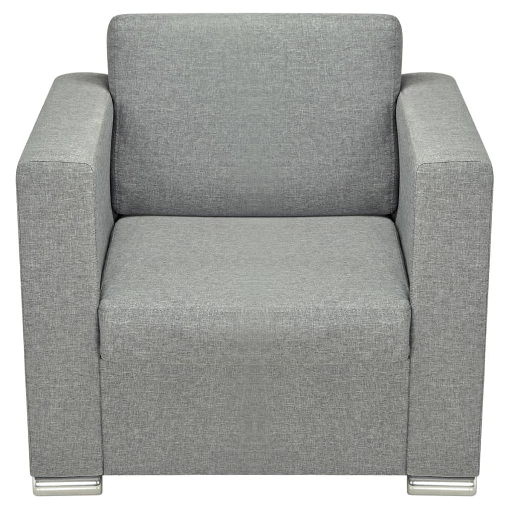 vidaXL Fotoliu, gri deschis, material textil