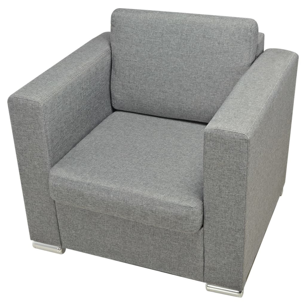 vidaXL Fotoliu, gri deschis, material textil