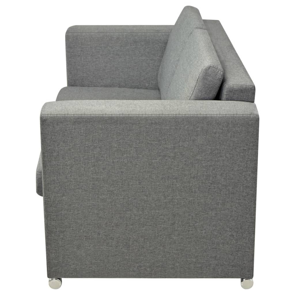 vidaXL Canapea cu 2 locuri, gri deschis, material textil vidaXL Canapea cu 2 locuri, gri deschis, material textil