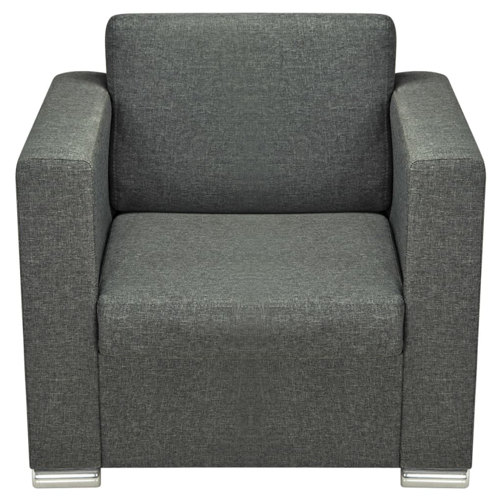 vidaXL Fotoliu, gri închis, material textil