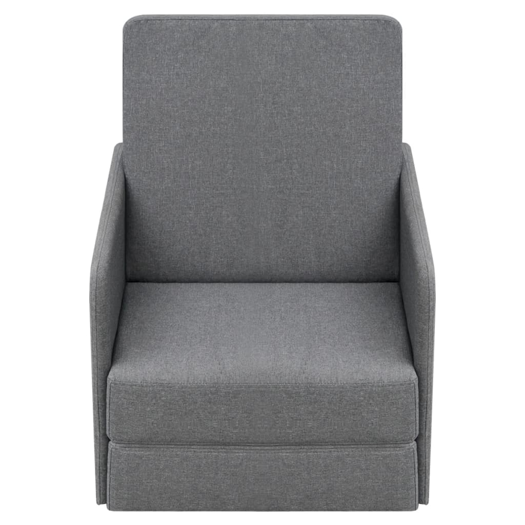 vidaXL Fotoliu pat extensibil, gri deschis, material textil
