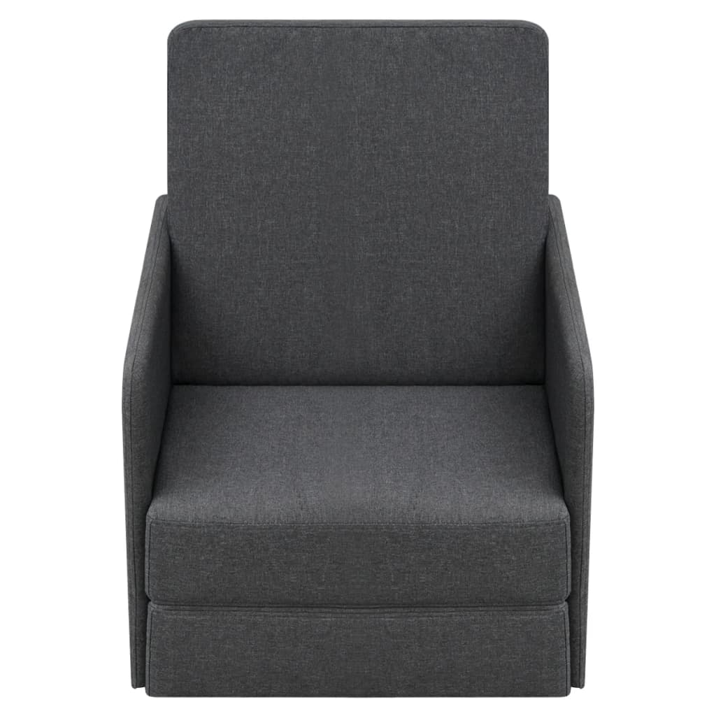 vidaXL Fotoliu pat extensibil, gri închis, material textil