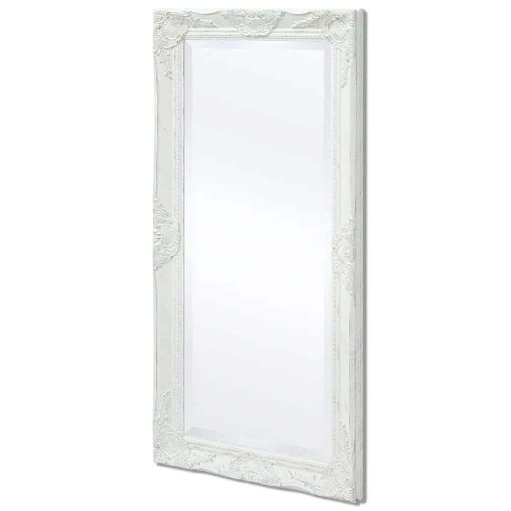 vidaXL Oglindă verticală în stil baroc, 100 x 50 cm, alb vidaXL Oglindă verticală în stil baroc, 100 x 50 cm, alb