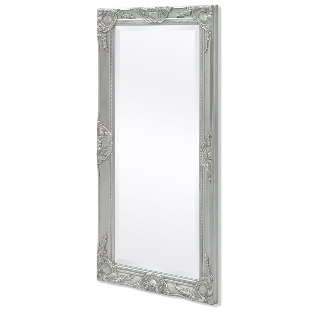 vidaXL Oglindă verticală în stil baroc, 100 x 50 cm, argintiu vidaXL Oglindă verticală în stil baroc, 100 x 50 cm, argintiu