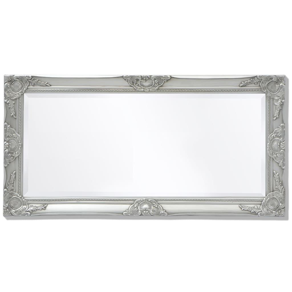vidaXL Oglindă verticală în stil baroc, 100 x 50 cm, argintiu vidaXL Oglindă verticală în stil baroc, 100 x 50 cm, argintiu