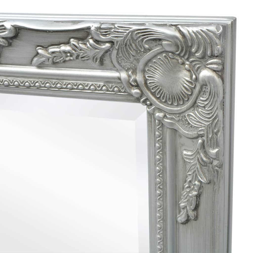 vidaXL Oglindă verticală în stil baroc, 100 x 50 cm, argintiu vidaXL Oglindă verticală în stil baroc, 100 x 50 cm, argintiu