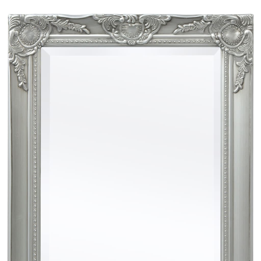 vidaXL Oglindă verticală în stil baroc, 100 x 50 cm, argintiu vidaXL Oglindă verticală în stil baroc, 100 x 50 cm, argintiu