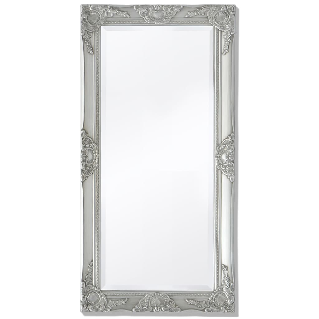 vidaXL Oglindă verticală în stil baroc, 100 x 50 cm, argintiu vidaXL Oglindă verticală în stil baroc, 100 x 50 cm, argintiu