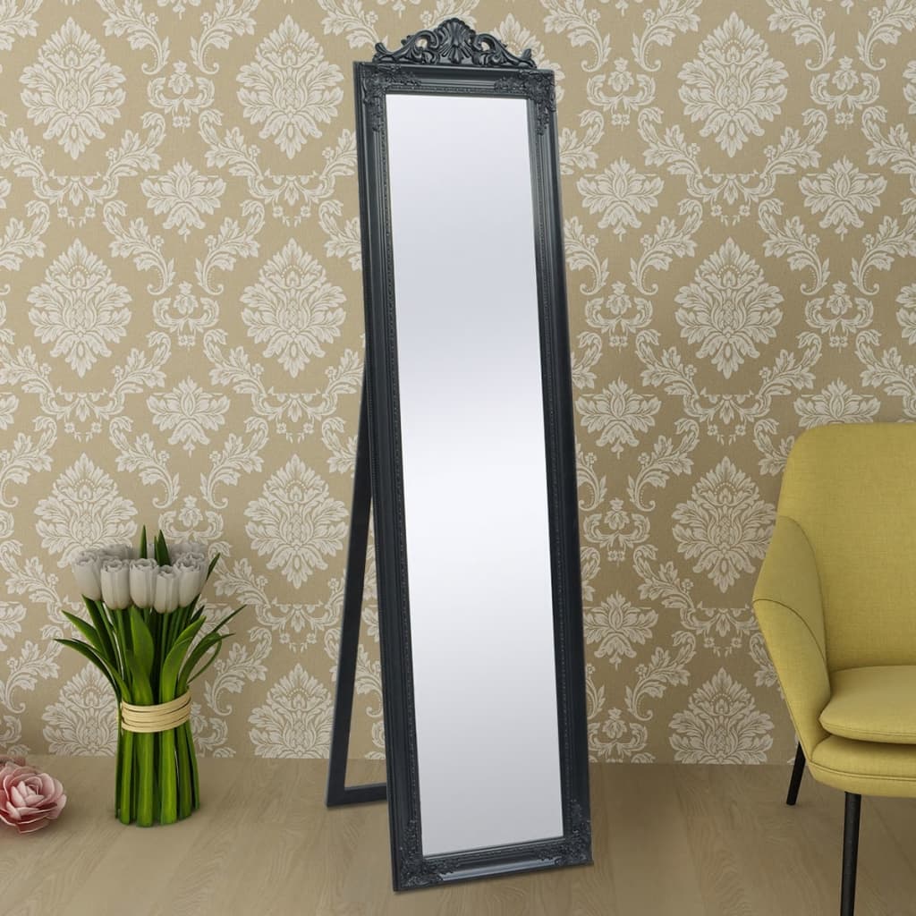 vidaXL Oglindă verticală în stil baroc 160 x 40 cm negru vidaXL Oglindă verticală în stil baroc 160 x 40 cm negru