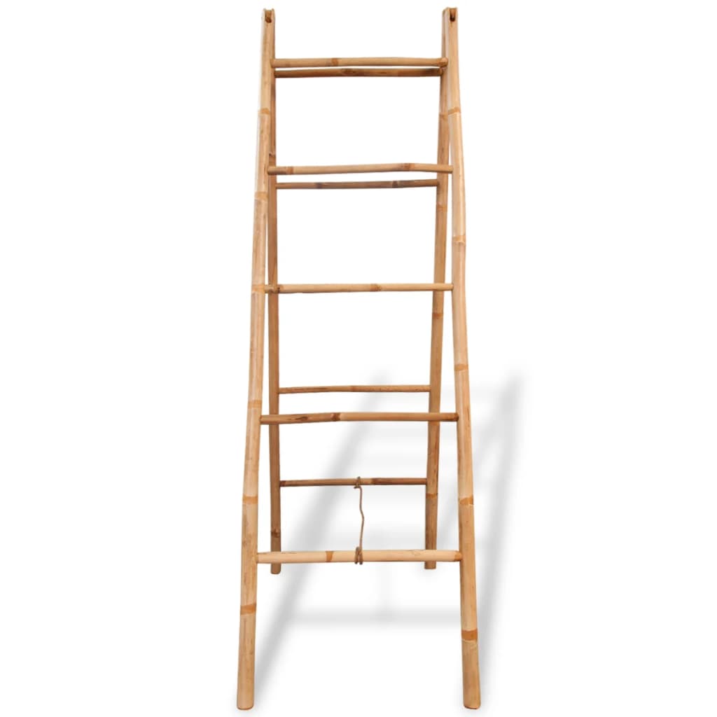 vidaXL Scară dublă pentru prosoape cu 5 trepte din bambus 50 x 160 cm vidaXL Scară dublă pentru prosoape cu 5 trepte din bambus 50 x 160 cm