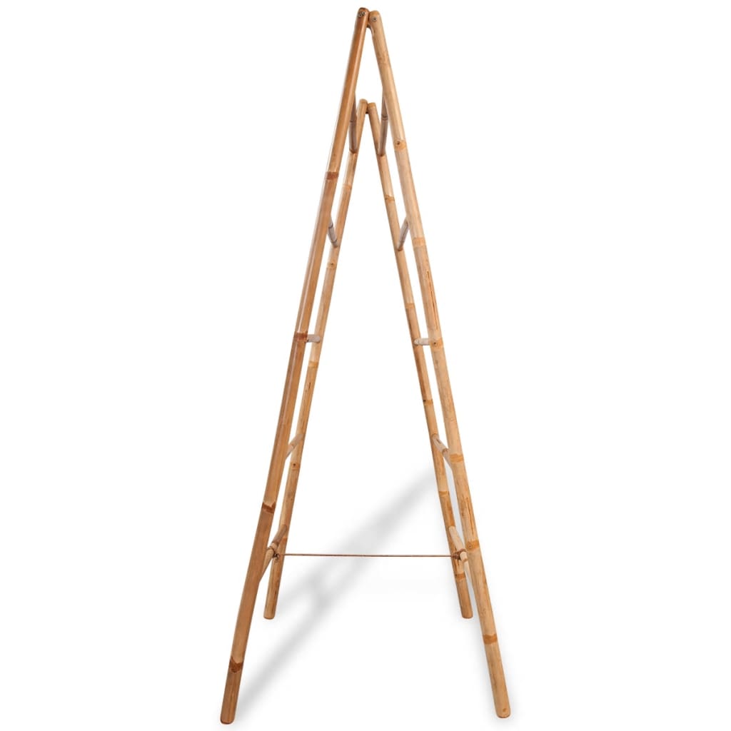 vidaXL Scară dublă pentru prosoape cu 5 trepte din bambus 50 x 160 cm vidaXL Scară dublă pentru prosoape cu 5 trepte din bambus 50 x 160 cm