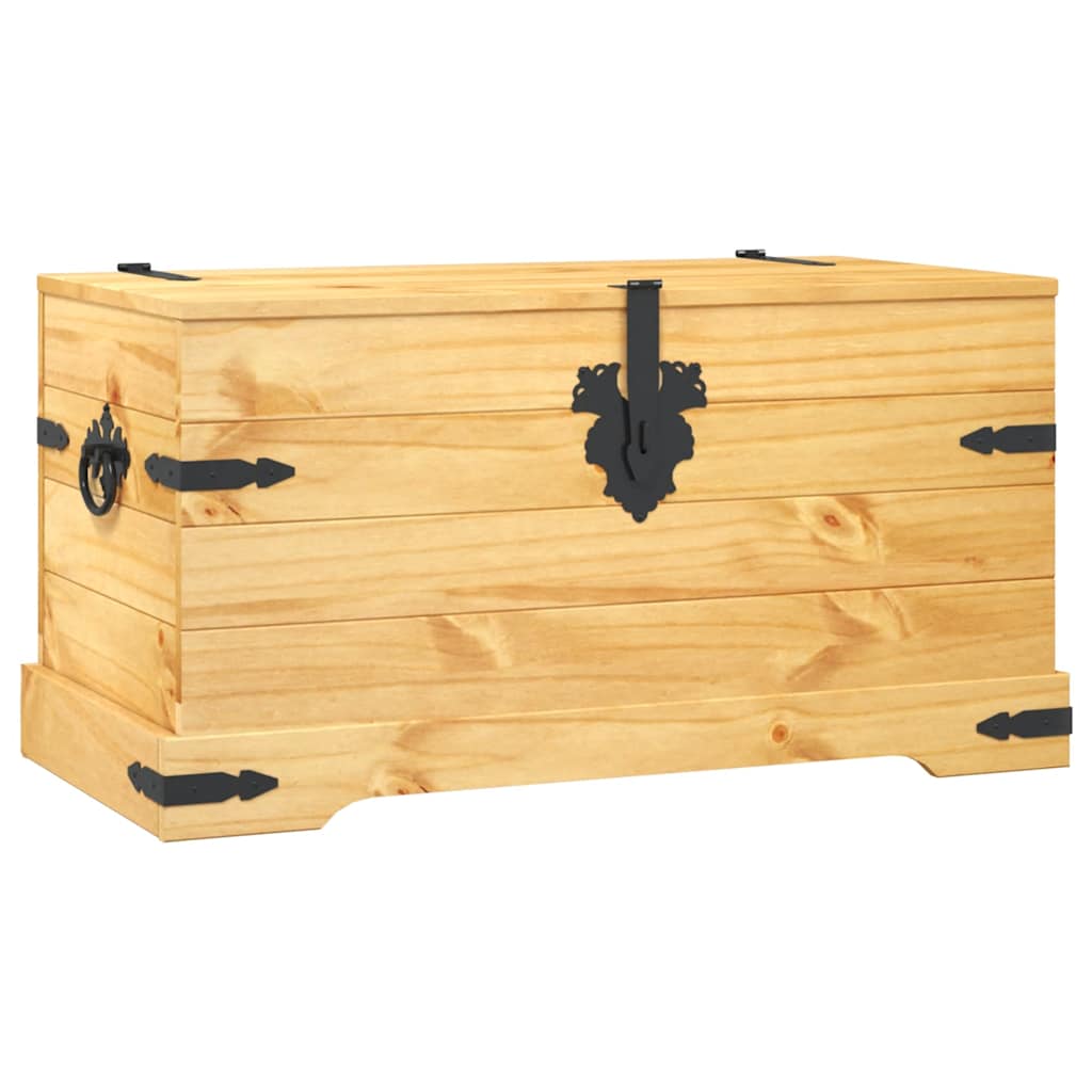vidaXL Cufăr depozitare din pin mexican Corona Range 91 x 49,5 x 47 cm vidaXL Cufăr depozitare din pin mexican Corona Range 91 x 49,5 x 47 cm