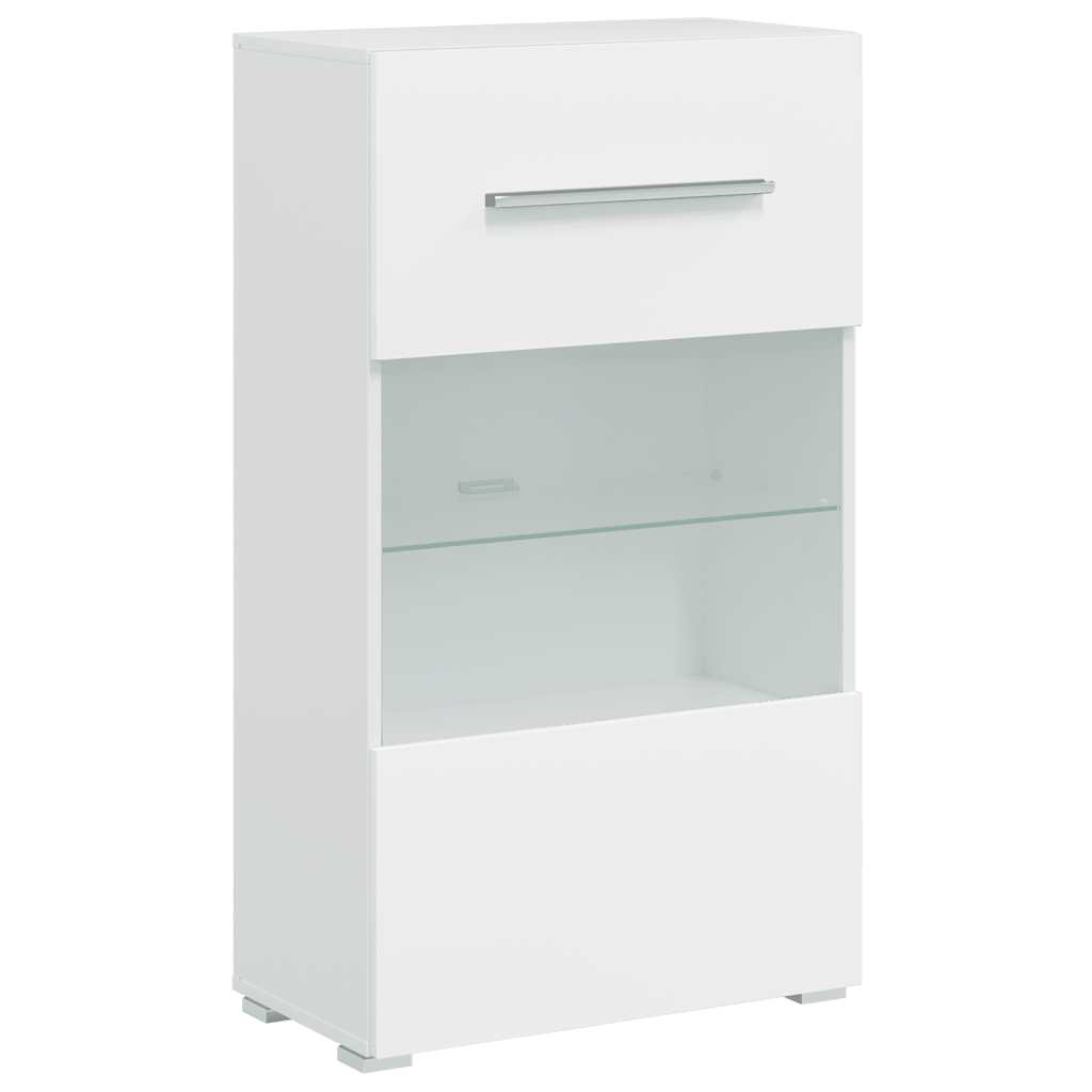 vidaXL Set mobilier comodă TV de perete, 5 piese, iluminare LED, alb