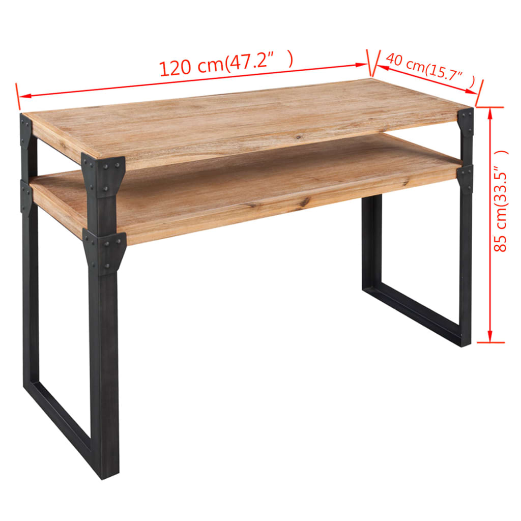 vidaXL Masă consolă din lemn masiv de acacia 120 x 40 x 85 cm vidaXL Masă consolă din lemn masiv de acacia 120 x 40 x 85 cm