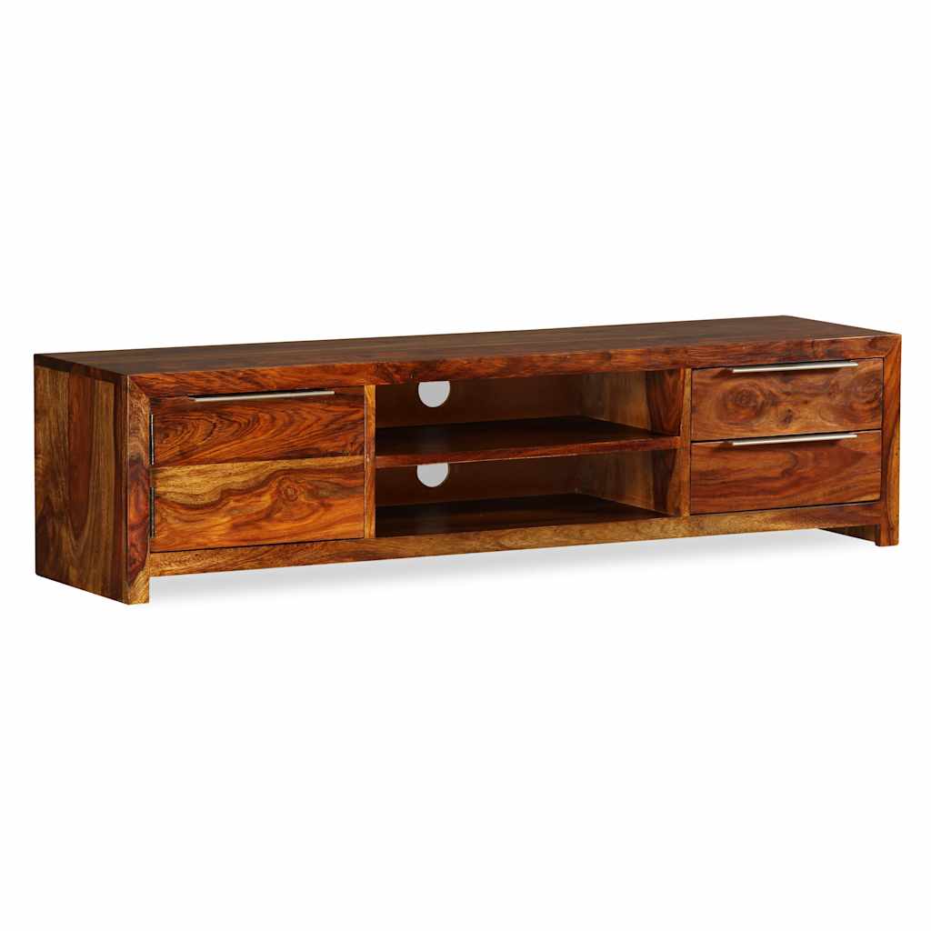 vidaXL Comodă TV din lemn masiv de acacia, 120 x 30 x 30 cm